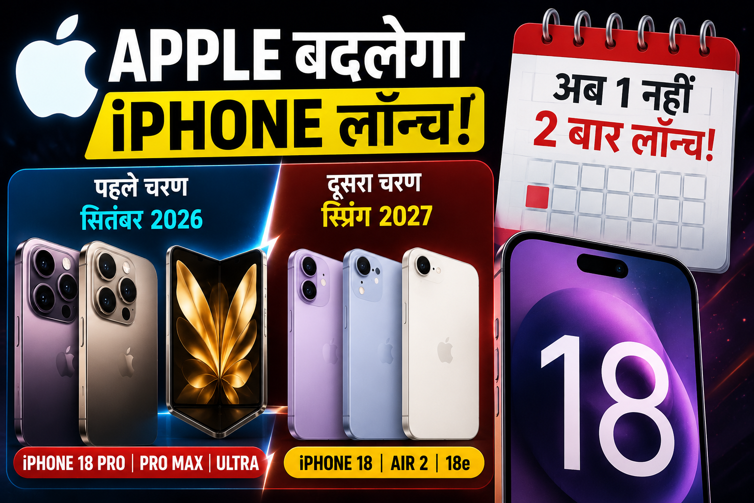Apple बदलेगा iPhone लॉन्च का सबसे बड़ा नियम! अब एक साथ नहीं आएंगे सभी नए iPhone, जानिए क्या है नई रणनीति