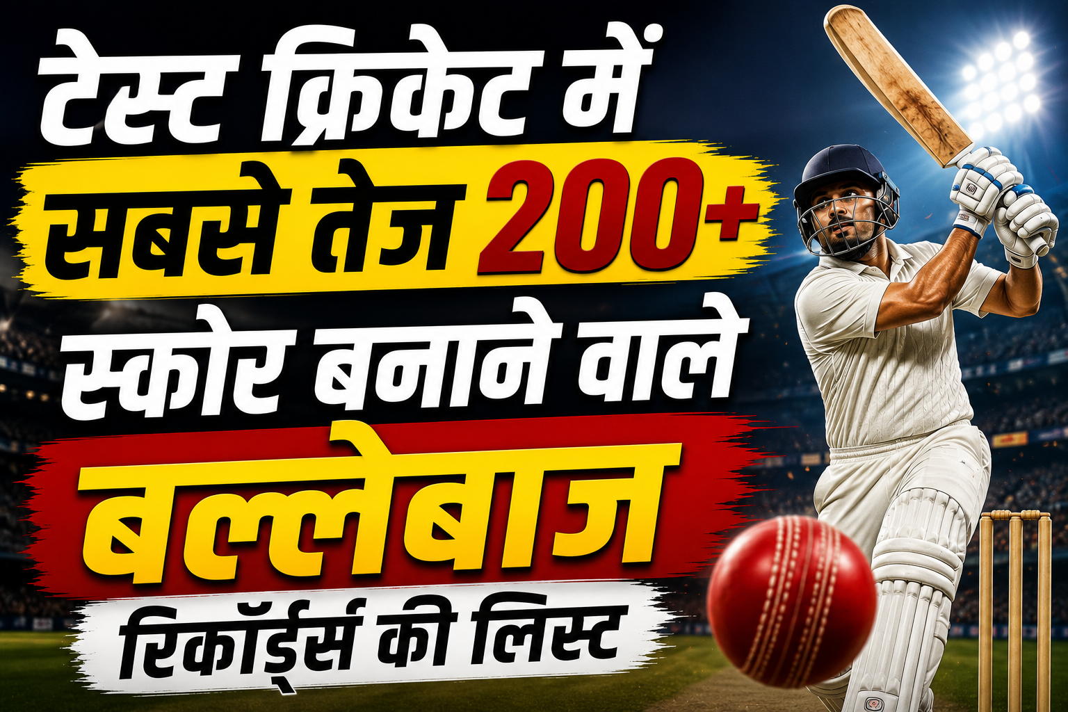 टेस्ट क्रिकेट में सबसे तेज़ 200+ रन बनाने वाले बल्लेबाज़, जानिए किसके नाम है सबसे तेज़ दोहरे शतक का रिकॉर्ड